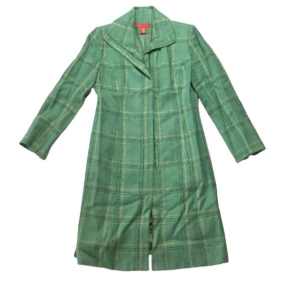 A Line Plaid Coat - Picture 3 of 8